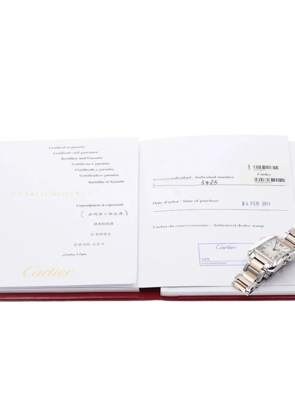 CARTIER Tank Anglaze SM W5310036 Silver Dial Quartz Ladies Watch_950688 - Picture 2 of 7